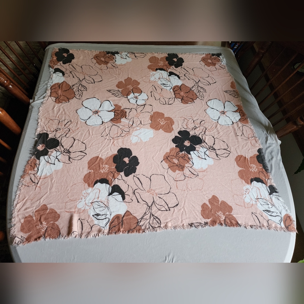 Light Pink Flower Scarf